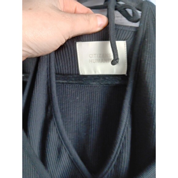 Citizens Of Humanity Sweater Women's Large Black Organic Cotton Long Sleeve - Picture 3 of 10